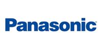Blue Panasonic logo on a white background