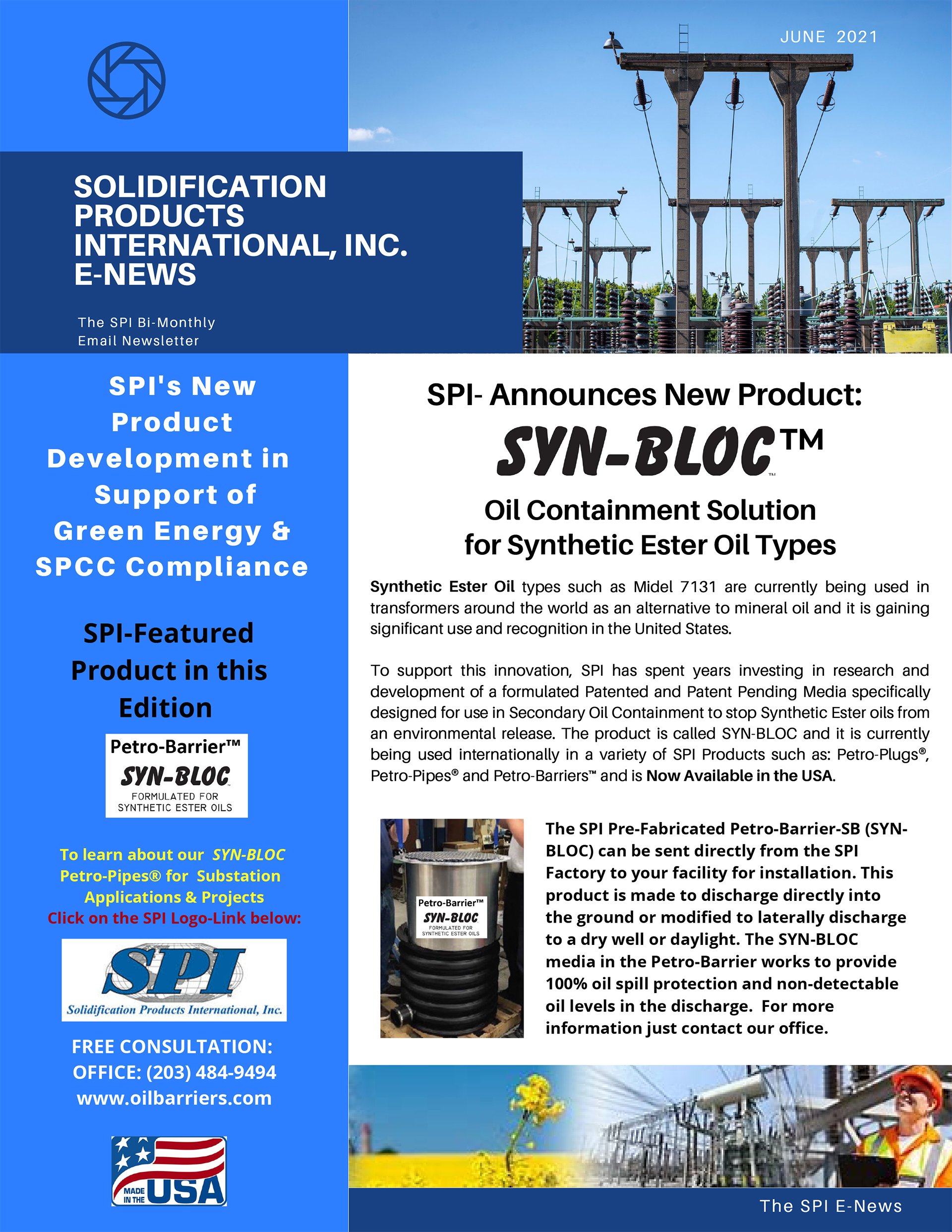 SPI Patented PetroPipes Berms Northford, CT