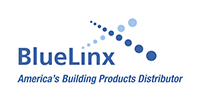 BlueLinx logo in blue with dotted arc and tagline “America’s Building Products Distributor”