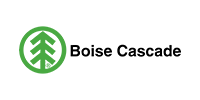 Boise Cascade logo with green tree icon and black text on white background