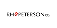 RH Peterson Co. logo in black with red flame icon on a white background