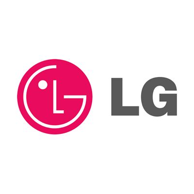 LG logo with pink circular emblem and gray “LG” text.