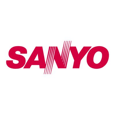 Red SANYO logo on a white background.