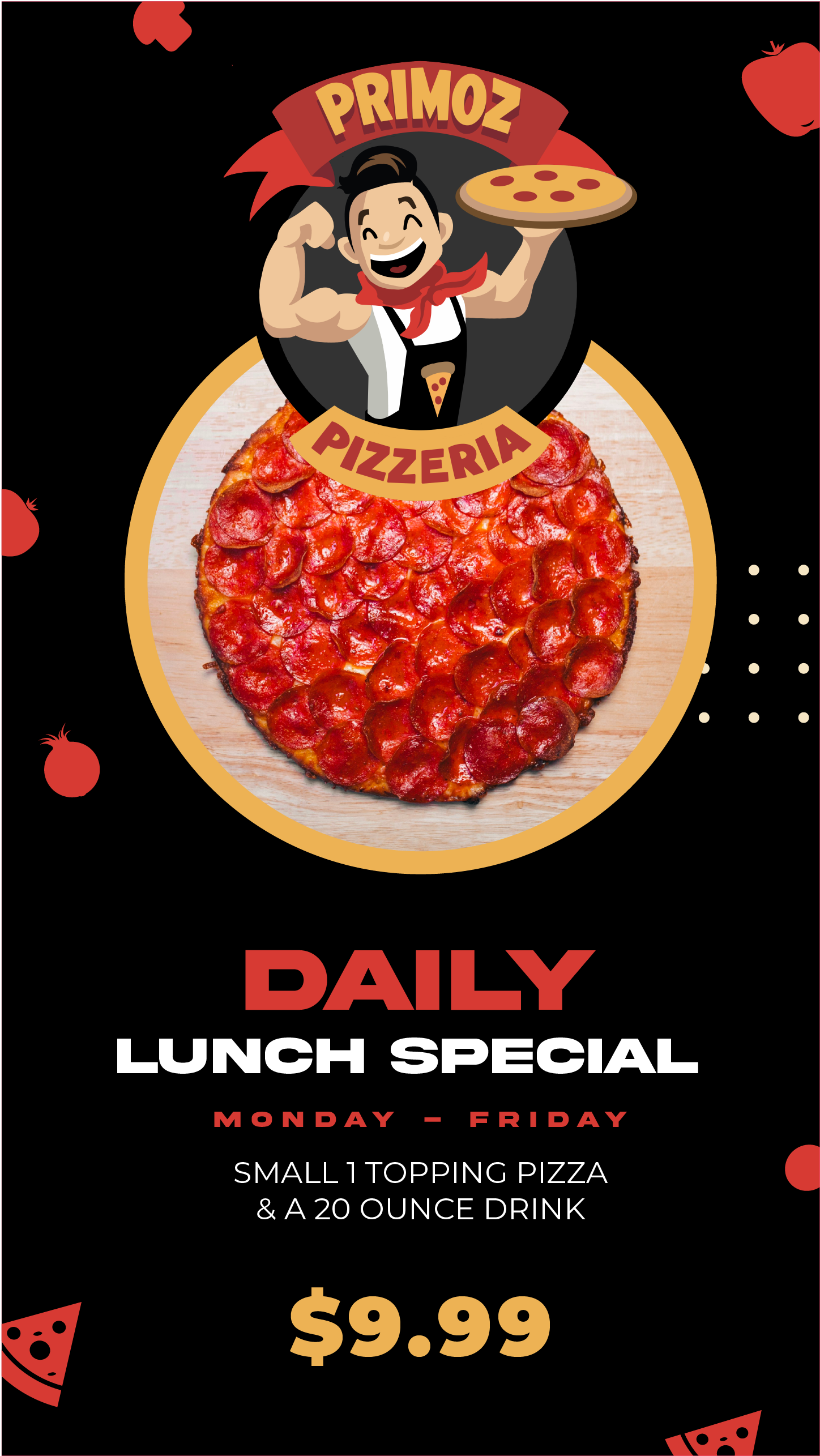 Primoz Pizza Specials Primoz Pizza Wings Menu Pizza Delivery Available