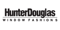 The Hunter Douglas Window Fashions logo in black text on a white background.
