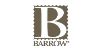Barrow logo with a large brown serif “B” and the word “BARROW” below it