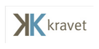 Kravet logo with stylized gray and blue “K” icon and gray wordmark
