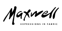 Maxwell logo with the tagline “Expressions in Fabric” on a white background