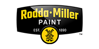 Rodda-Miller Paint logo: black and yellow oval with text and windmill graphic.